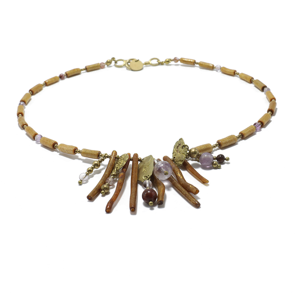 Enchanted Purple & Coral Odyssey Necklace